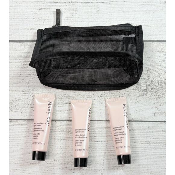 Mary Kay Extra Emollient Night Cream .42 oz. Mini Travel Size Lot of 3 NEW - Picture 1 of 3